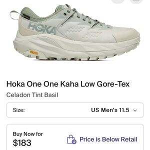 Hoka One One Kaha Low Gore-Tex, size men’s 13 - worn twice
